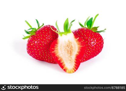 Strawberries berry isolated on white background