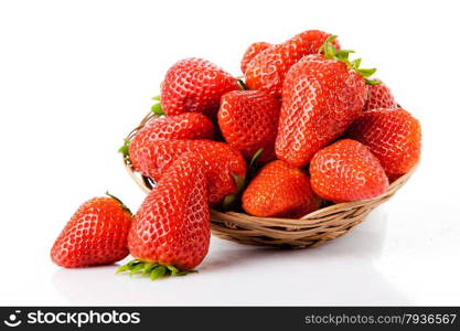 strawberries in a basket