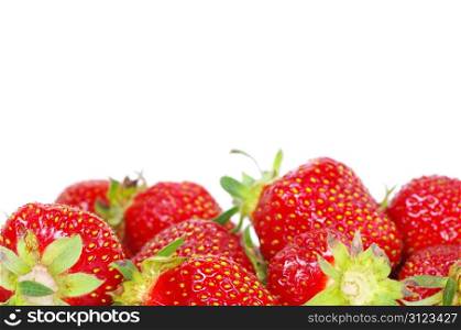 strawberries isolated on a white