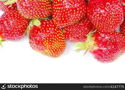 strawberries isolated on white