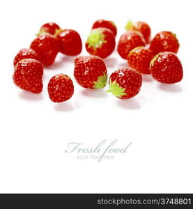 Strawberries isolated over white background