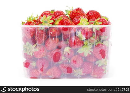 Strawberries isolated over white background