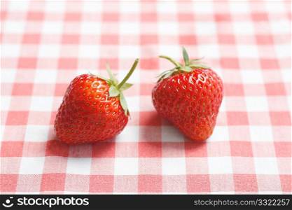 Strawberries on a table