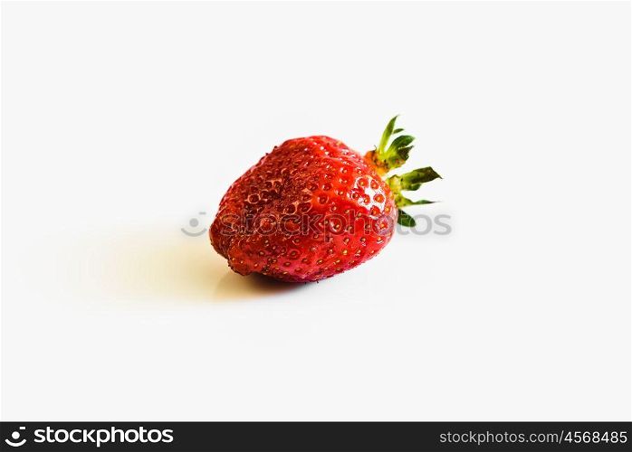 strawberry berry white background