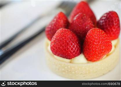 Strawberry cheese tart cake dessert sweet food
