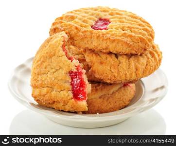 strawberry cookies om a plate