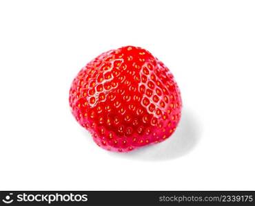 Strawberry isolated on white background. Top view. Strawberry isolated on white background