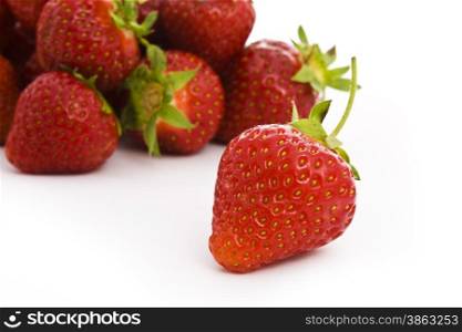 strawberry isolated on white close-up