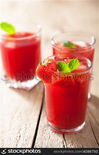 strawberry juice with mint. summer drink