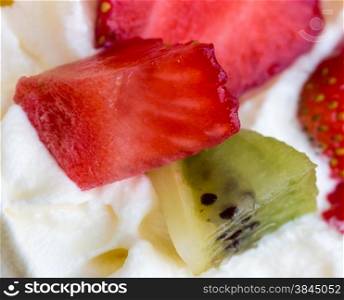 Strawberry Kiwi Cream Showing White Strawberries And Fresh