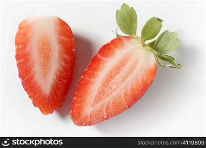 Strawberry macro at studio white background
