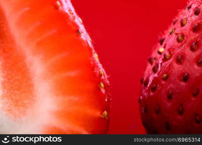 Strawberry Macro Red close up studio shot