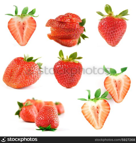 Strawberry on white backround