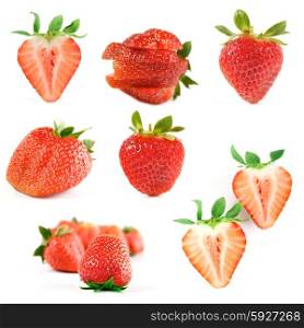 Strawberry on white backround
