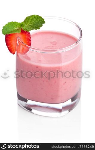 strawberry smoothie isolated