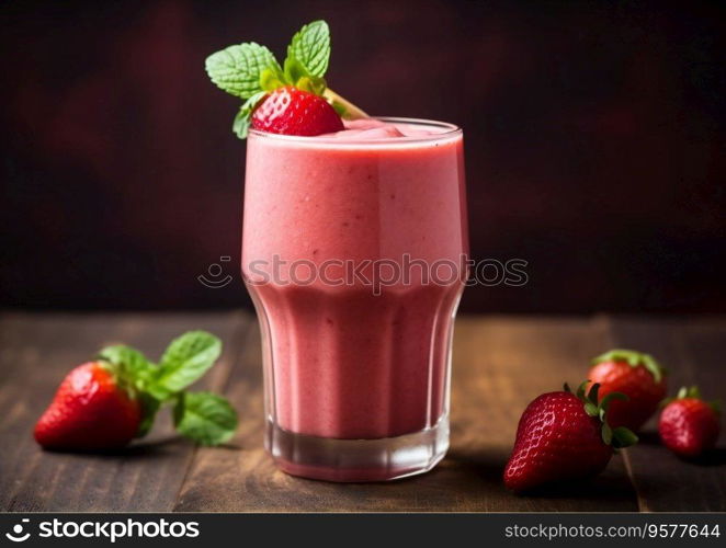 Strawberry Smoothie with Fresh Strawberries