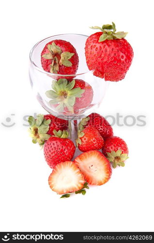 Strawberrys, isolated over white background