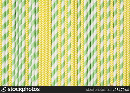 straws green yellow colors background