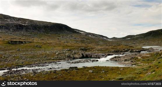 Stream flowing through a landscape, Norway