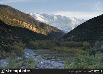 Stream flowing through mountains, Atlas Mountains, Morocco