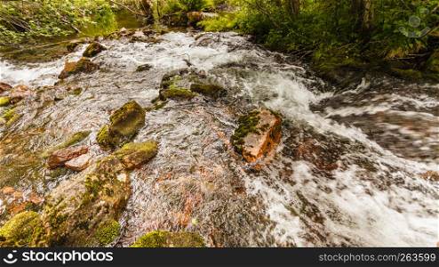 Stream in mountains, beautiful nature picture from Norway.. Stream in mountains, Norway.
