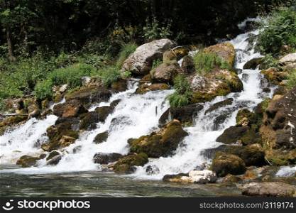 Stream near river in canyon Tara, Montenegro