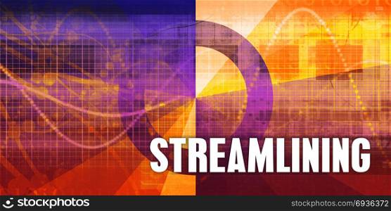 Streamlining Focus Concept on a Futuristic Abstract Background. Streamlining