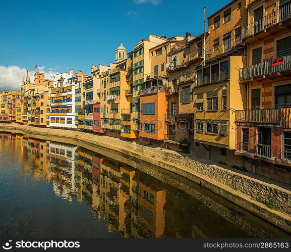 Street along a river