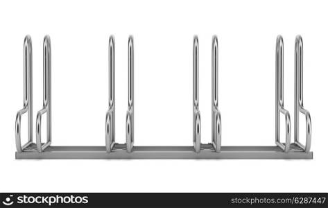 street bicycle rack isolated on white background
