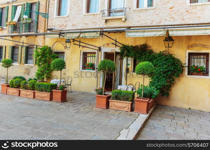 Street cafe in Venice Italy