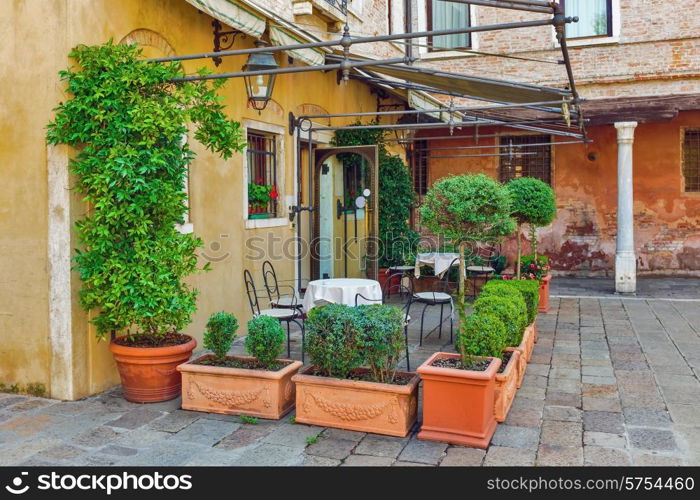 Street cafe in Venice Italy