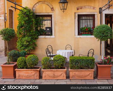 Street cafe in Venice Italy