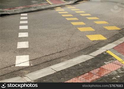 Street crossroad markings
