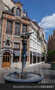 Street in center of Brussels in Belgium