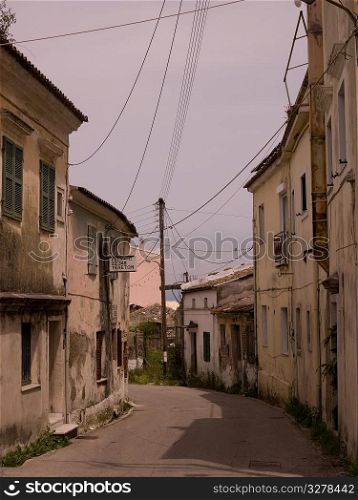 Street in Corfu Greece