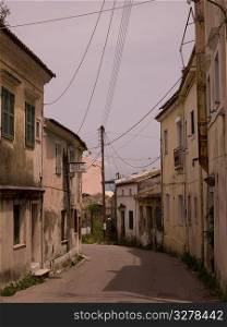 Street in Corfu Greece