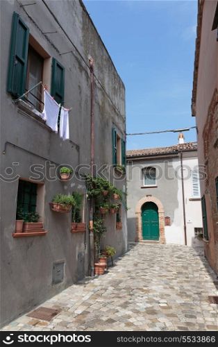 Street in the old town in Italy