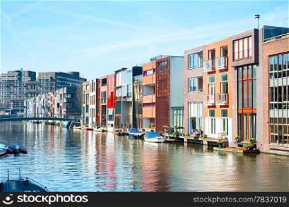 Street in Zeeburg district of Amsterdam, Netherlands