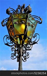 street lamp a bulb in the sky cairate lombardy varese italy
