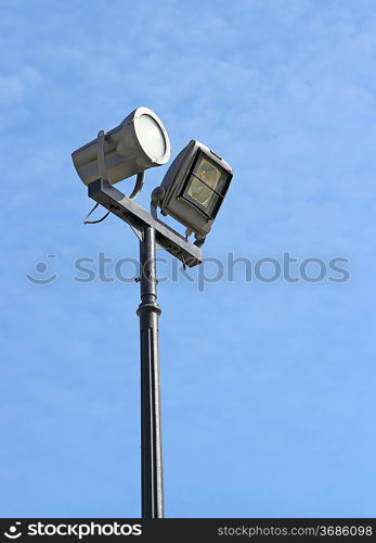 street lamp against the background of blue sky