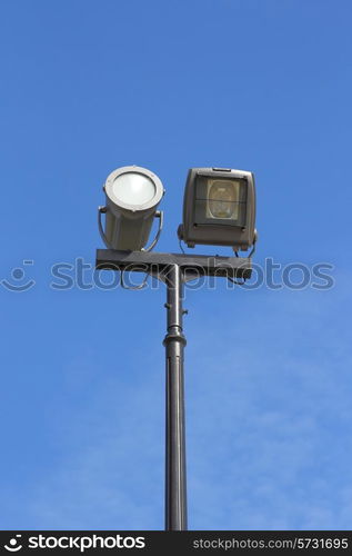 street lamp against the background of blue sky