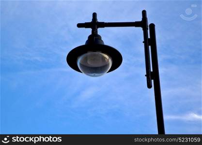 street lamp and a bulb in the sky arrecife teguise lanzarote spain