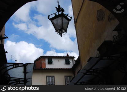Street lantern in Lucca, Tuscany, Italy