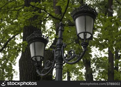 Street lantern in park