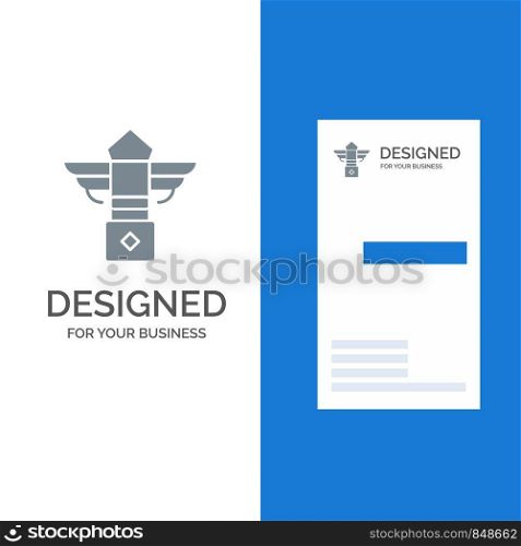 Street, Light, Night, Canada Grey Logo Design and Business Card Template