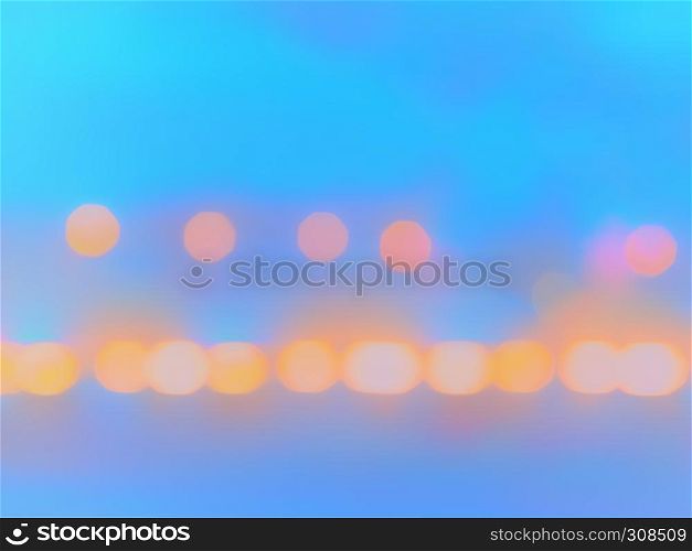 Street lights bokeh - abstract defocused blurred background.. Abstract Lights Blurred Background