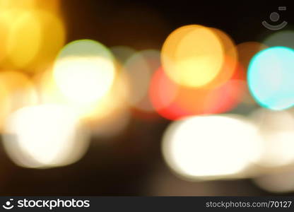 Street lights out of focus - defocused blured background