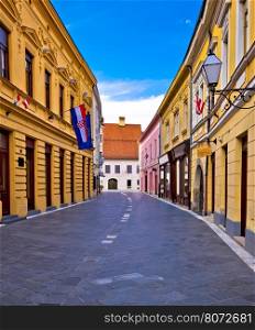 Street of baroque town Varazdin, northern Croatia