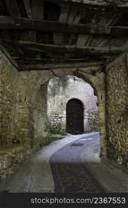 Street of Rocchettine, historic village in Rieti province, Lazio, Italy