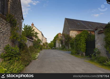 Street of Yevre-le-chatel, Loiret, Centre, France
